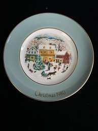 Avon Christmas Plate 1980 Country Christmas