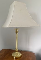 Gold Tone Pillar Lamp