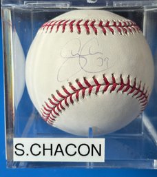 Shawn Chacon Autographed Baseball With Cert Sticker