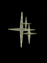 MCM Style Contemporary Atomic Starburst Brooch