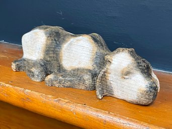 A Hand Carved Dog, Vermont Pine