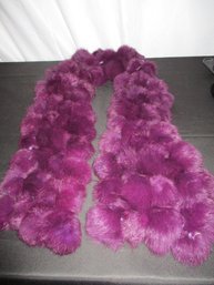 Furry Hat, Scarf, Stole (rabbit Fur And Mohair)