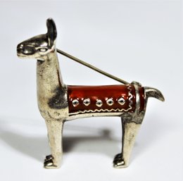 Silver And Enamel MMA Metropolitan Museum Of Art Alpaca Llama Brooch