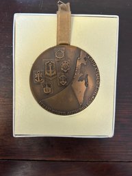 Nice State Of Israel 1966 Israel Ashdod Port Bronze State Award Medal 100g 59mm