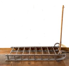 Interesting  Vintage 19th C Work Sled With Handle