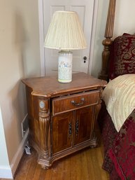 Two Wooden Side Tables & Lamps By Ashford Place