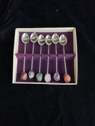 Precious Stone Twisted Spoon Set