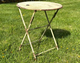 An Antique Iron Bistro Table