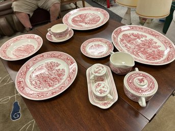 Royal Ironstone Red Dinnerware - Copyright 1965  104 Pcs