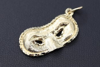 14k Yellow Gold Masquerade Mask Charm/ Pendant