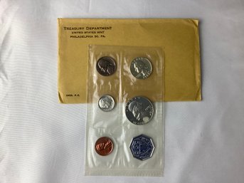 1963 P.C. US Mint Treasury Department Silver Proof Coin Set With Paper Sealed In Original Envelope