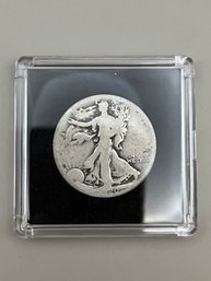 Beautiful 1920-S Walking Liberty Silver Half Dollar In Plastic Case