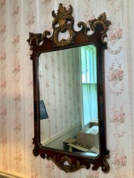 Beautiful Vintage Brass & Wood Ornate Mirror