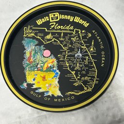 Vintage Walt Disney World Map Of Florida Serving Tray