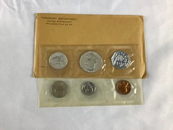 1962 P.C. US Mint Treasury Department Silver Proof Coin Set With Paper Sealed In Original Envelope - Rare Date