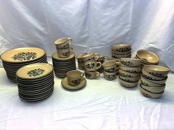 Extensive Collection Of Pfaltzgraff Folk Art Crockery Dinnerware