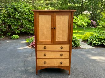 Stickley Furniture Harvey Ellis Cherry With Curly Maple Front Gentlemens Chest