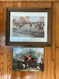 2 Nice Vintage Fox Hunt Prints