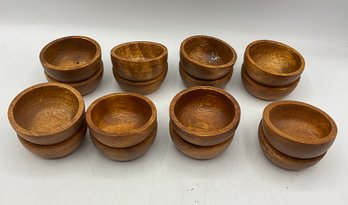 12 New Crate & Barrel Wood Dipping Bowls