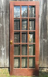 Antique  Wood 15 Panel Interior French Door