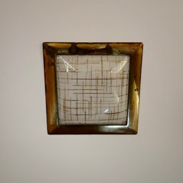 A Vintage Recessed Light With Bent Glass Pattern-Pryne Brand - Back Stairs