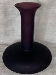 Mikasa Handcrafted By Kurata Japan Purple Satin Glass Vase 9in