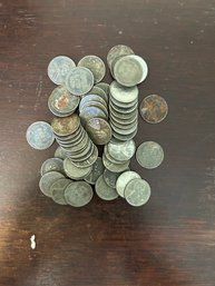 Nice Lot Of 50 War Pennies