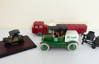 A Publix Truck Piggy Bank, Avon Fire Truck And More
