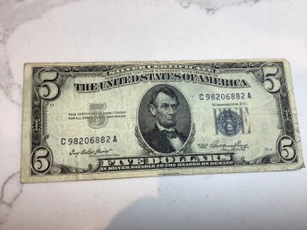 Five Dollar Silver Certificate