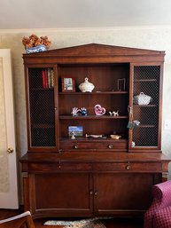 Large Hutch/Display Cabinet/bookcase With Wire Cage Doors