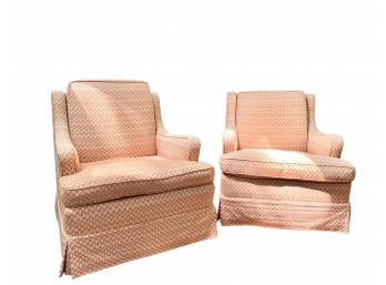 Pair Of Upholstered Club Chairs,