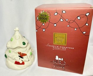 Snoopy's Christmas Candy Jar By Lenox