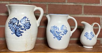 Three Pfaltzgraff Pitchers