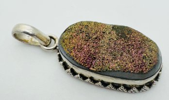 STERLING SILVER GOLD DRUZY PENDANT