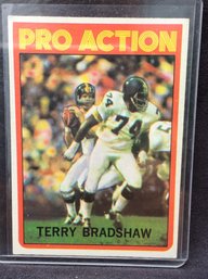 1972 Topps Terry Bradshaw Pro Action Card - M