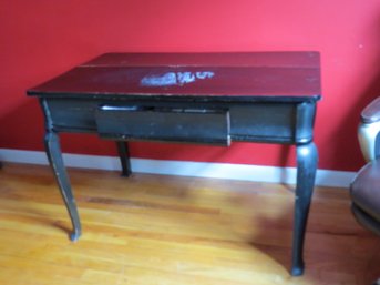 Shabby Chic Black Painted One Drawer Desk