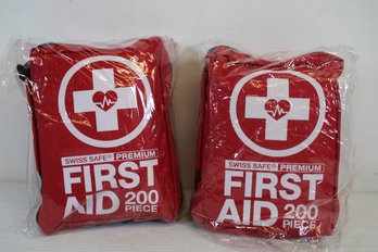 Two NOS Swiss Safe 200 Piece First Aid Kits