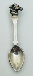 VINTAGE STERLING SILVER HORSE HEAD SPOON BROOCH