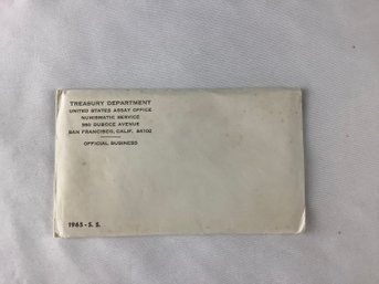 Vintage 1965 S.s. (unopened) Envelope Special US Mint Set - Kennedy Half Dollar 40 Percent SILVER)