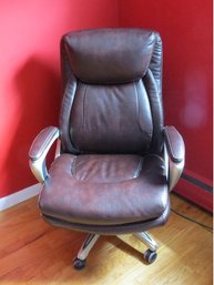 Lazy Boy Brown Leather Executive Desk Chair