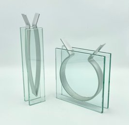 Pair Of 1990s MOMA Ribbon Vases By Peter Hewitt