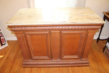 Granite Topped Buffet / Bar With Under Storage - Solid Wood