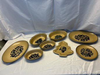 Pfaltzgraff Folk Art Platters, Baking Dishes & Tree Shaped Plate