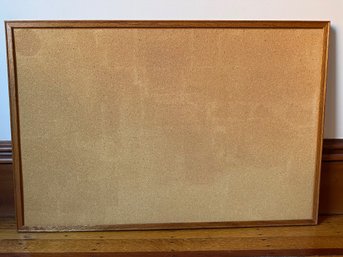 Large Cork Bulletin Board In Wood Frame