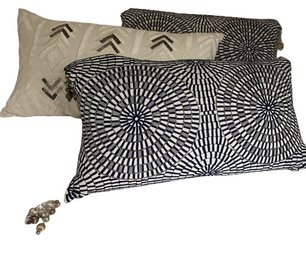 Set Of 3 Callisto Home, Pillows With Duck Feather Inserts