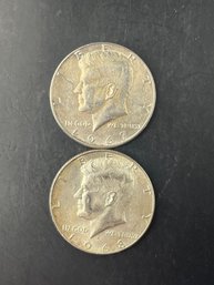 2 Kennedy Half Dollar 40 Silver 1967, 1968-D