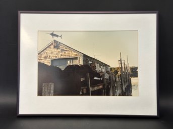 Framed Art Photo, A Rustic Dock Building