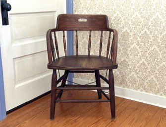 An Early Captain's Chair In Oak