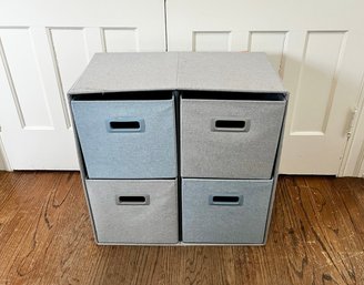 Poppin 4 Compartment Cubby Organizer With 4 Bins