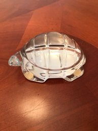 Baccarat Small Crystal Turtle Paperweight